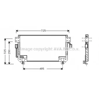 Condenseur, climatisation AVA QUALITY COOLING TO5195
