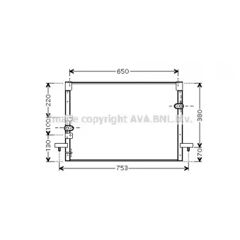 Condenseur, climatisation AVA QUALITY COOLING TO5199