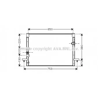 Condenseur, climatisation AVA QUALITY COOLING TO5213