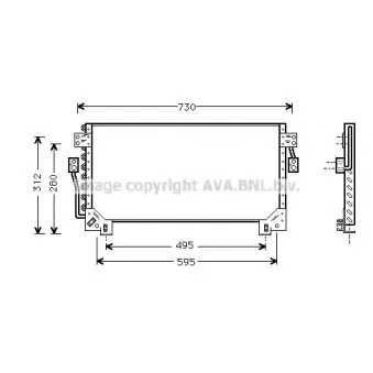 Condenseur, climatisation AVA QUALITY COOLING TO5228