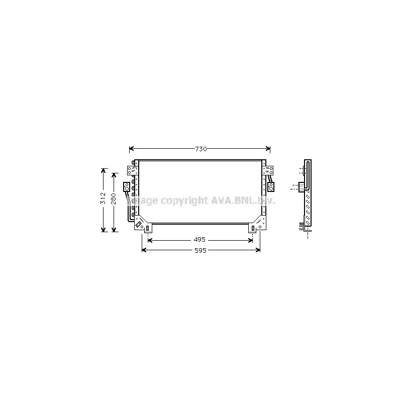 Condenseur, climatisation AVA QUALITY COOLING TO5228