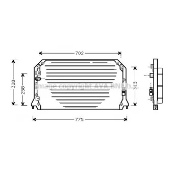 Condenseur, climatisation AVA QUALITY COOLING TO5254