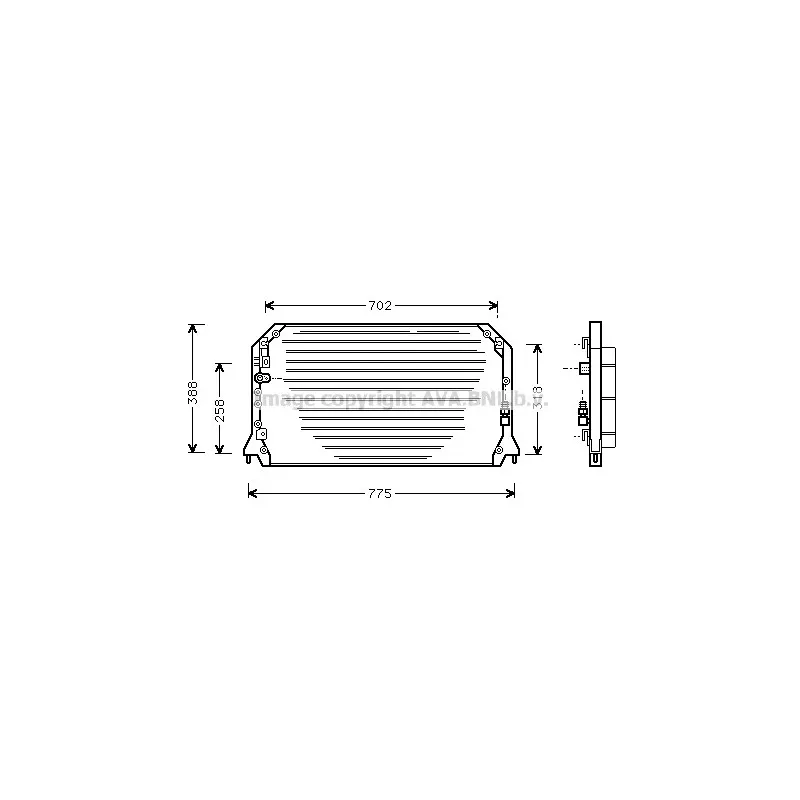 Condenseur, climatisation AVA QUALITY COOLING TO5254