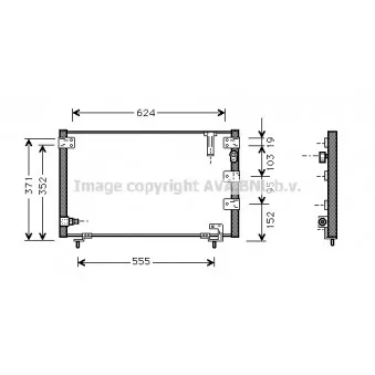 Condenseur, climatisation AVA QUALITY COOLING TO5262