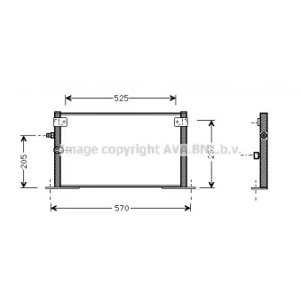 Condenseur, climatisation AVA QUALITY COOLING TO5265