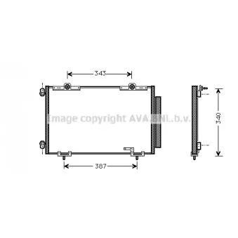 Condenseur, climatisation AVA QUALITY COOLING TO5266D