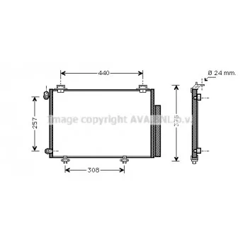 Condenseur, climatisation AVA QUALITY COOLING TO5267D