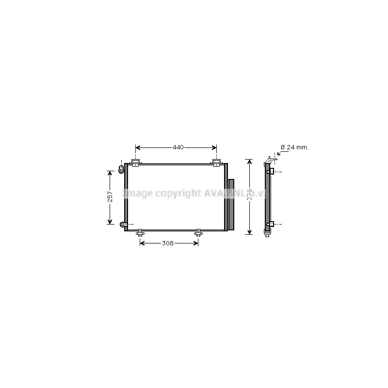 Condenseur, climatisation AVA QUALITY COOLING TO5267D