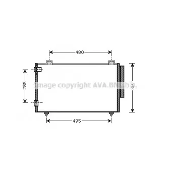 Condenseur, climatisation AVA QUALITY COOLING TO5286D