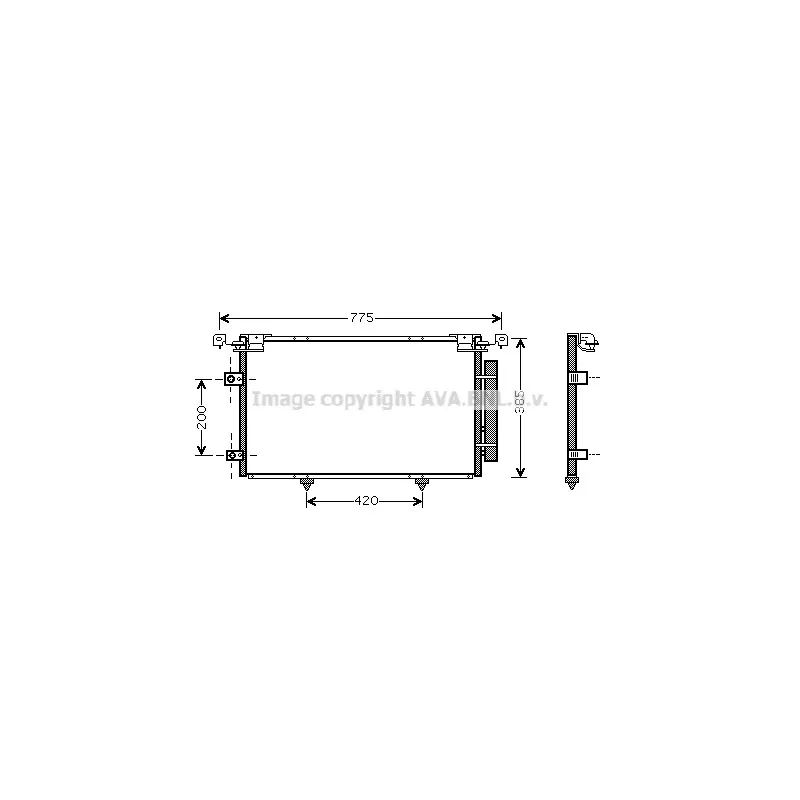 Condenseur, climatisation AVA QUALITY COOLING TO5319D