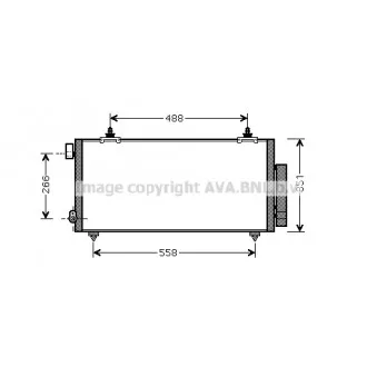 Condenseur, climatisation AVA QUALITY COOLING TO5381D