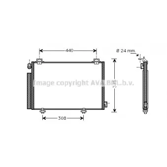 Condenseur, climatisation AVA QUALITY COOLING TO5382D