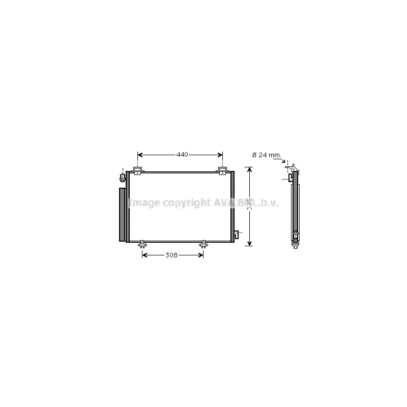 Condenseur, climatisation AVA QUALITY COOLING TO5382D