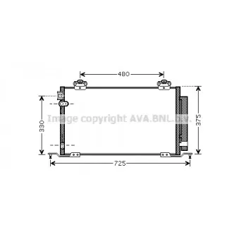 Condenseur, climatisation AVA QUALITY COOLING TO5393D