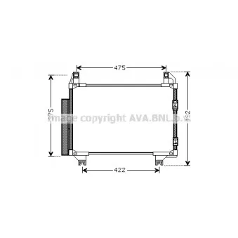 Condenseur, climatisation AVA QUALITY COOLING TO5413D
