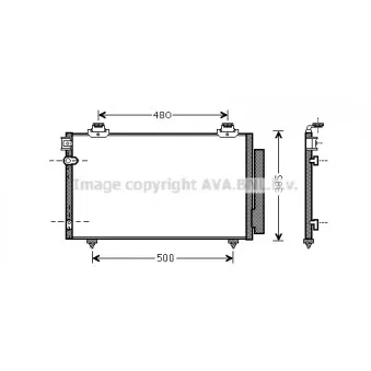 Condenseur, climatisation AVA QUALITY COOLING TO5481D