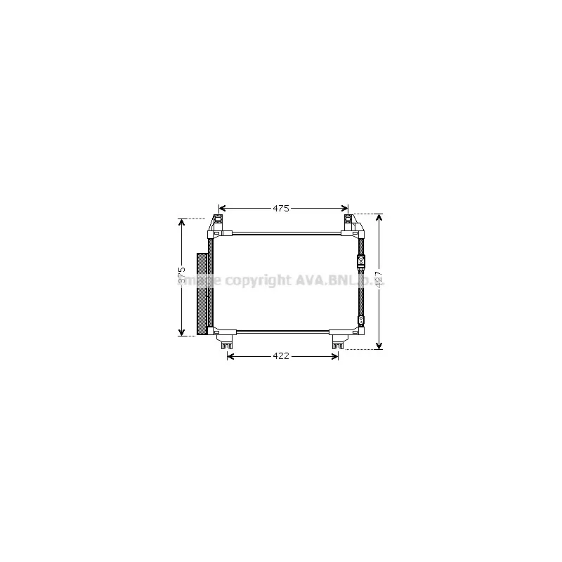 Condenseur, climatisation AVA QUALITY COOLING TO5497D