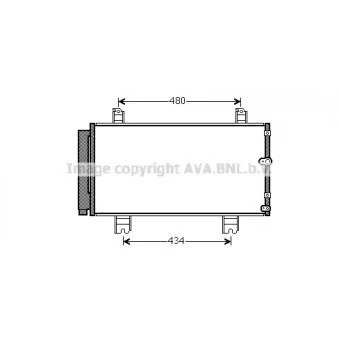 Condenseur, climatisation AVA QUALITY COOLING TO5572D