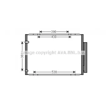Condenseur, climatisation AVA QUALITY COOLING TO5573D