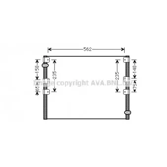 Condenseur, climatisation AVA QUALITY COOLING TO5605
