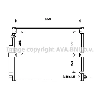 Condenseur, climatisation AVA QUALITY COOLING TO5617D