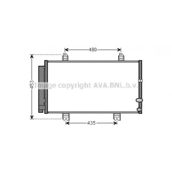 Condenseur, climatisation AVA QUALITY COOLING TO5653D