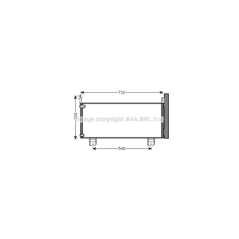 Condenseur, climatisation AVA QUALITY COOLING TO5660D