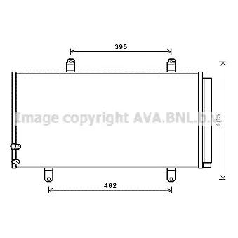 Condenseur, climatisation AVA QUALITY COOLING TO5696D