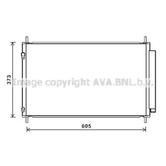 Condenseur, climatisation AVA QUALITY COOLING TO5708D