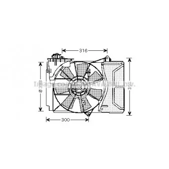Ventilateur, refroidissement du moteur AVA QUALITY COOLING TO7503