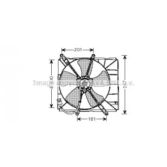 Ventilateur, refroidissement du moteur AVA QUALITY COOLING TO7504