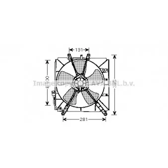 Ventilateur, refroidissement du moteur AVA QUALITY COOLING TO7505