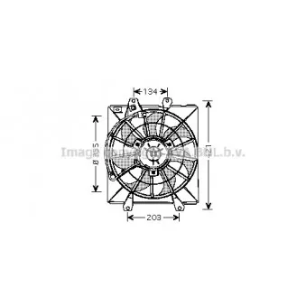 Ventilateur, refroidissement du moteur AVA QUALITY COOLING TO7507