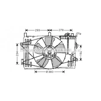 Ventilateur, refroidissement du moteur AVA QUALITY COOLING TO7508