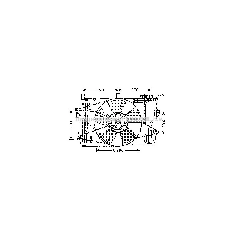 Ventilateur, refroidissement du moteur AVA QUALITY COOLING TO7508