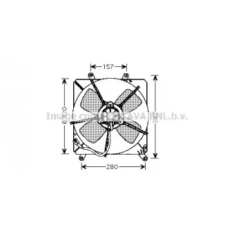 Ventilateur, refroidissement du moteur AVA QUALITY COOLING TO7509