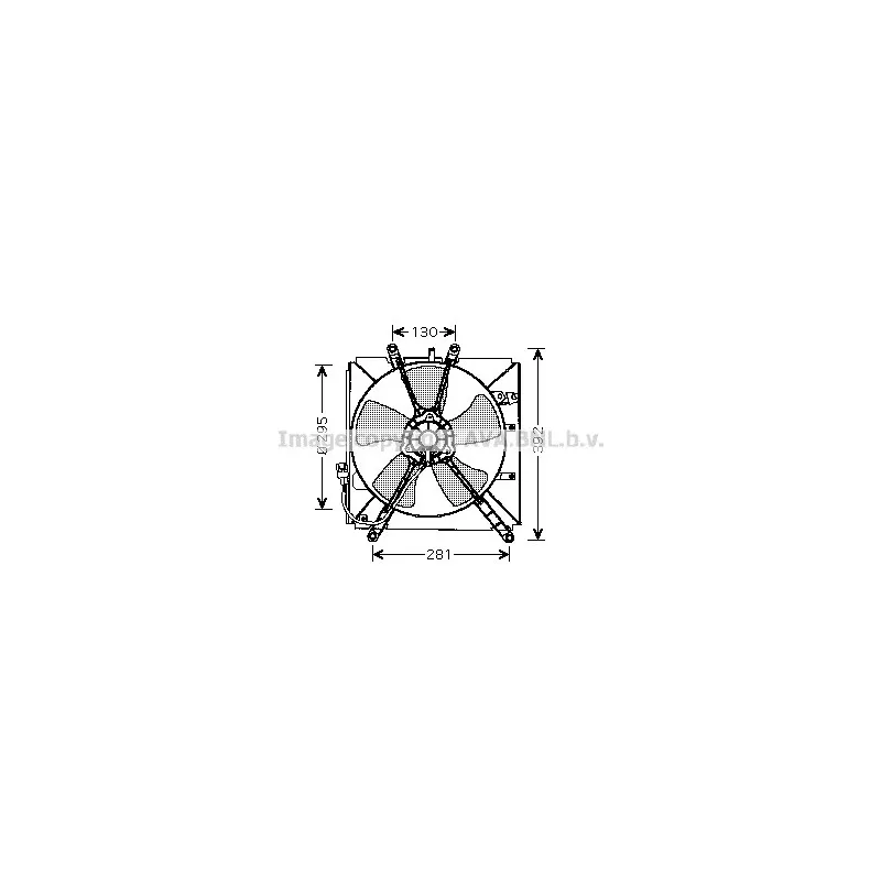 Ventilateur, refroidissement du moteur AVA QUALITY COOLING TO7512