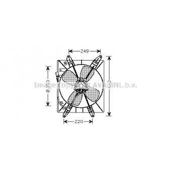 Ventilateur, refroidissement du moteur AVA QUALITY COOLING TO7513