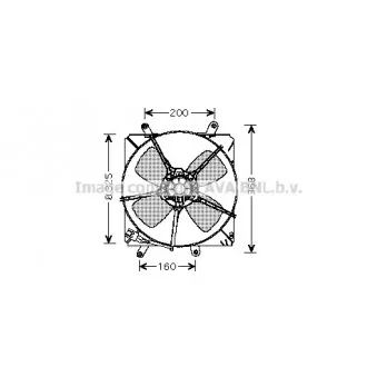 Ventilateur, refroidissement du moteur AVA QUALITY COOLING TO7514