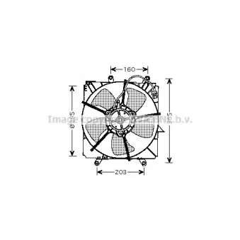 Ventilateur, refroidissement du moteur AVA QUALITY COOLING TO7515