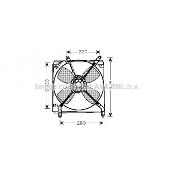Ventilateur, refroidissement du moteur AVA QUALITY COOLING TO7516