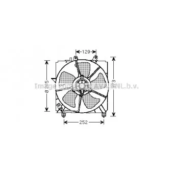 Ventilateur, refroidissement du moteur AVA QUALITY COOLING TO7517