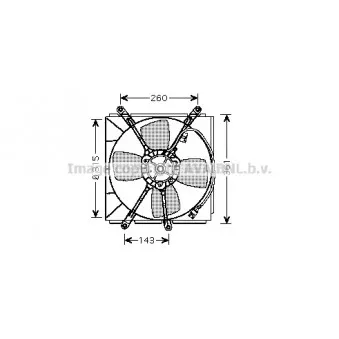 Ventilateur, refroidissement du moteur AVA QUALITY COOLING TO7522