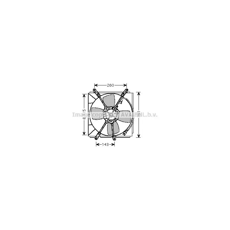 Ventilateur, refroidissement du moteur AVA QUALITY COOLING TO7522