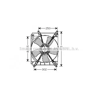 Ventilateur, refroidissement du moteur AVA QUALITY COOLING