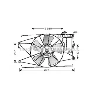 Ventilateur, refroidissement du moteur AVA QUALITY COOLING TO7524