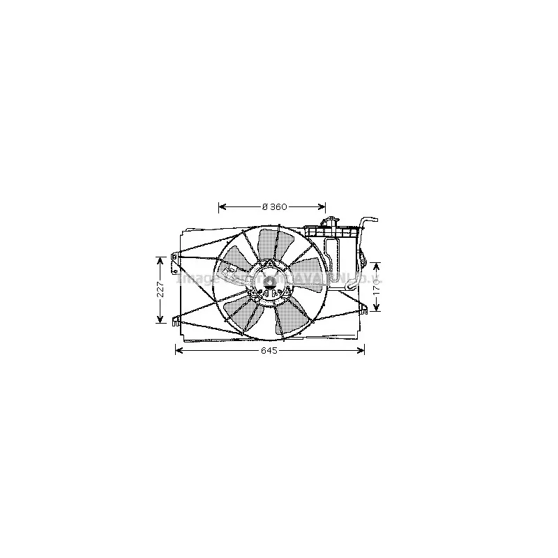 Ventilateur, refroidissement du moteur AVA QUALITY COOLING TO7524