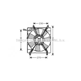 Ventilateur, refroidissement du moteur AVA QUALITY COOLING TO7526