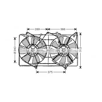 Ventilateur, refroidissement du moteur AVA QUALITY COOLING