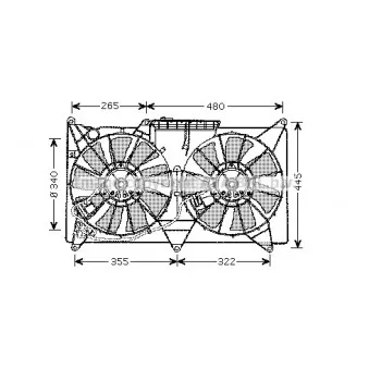 Ventilateur, refroidissement du moteur AVA QUALITY COOLING